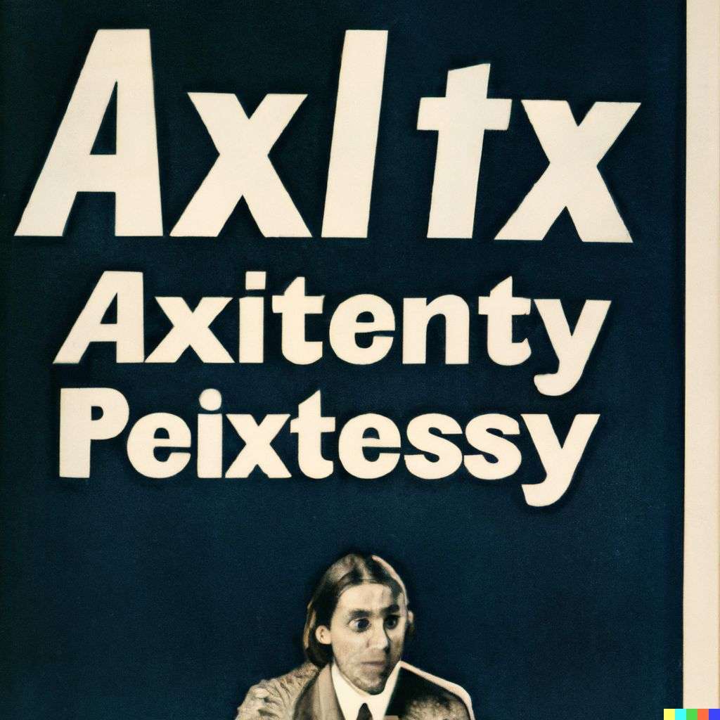 a representation of anxiety, advertisement from the '70s